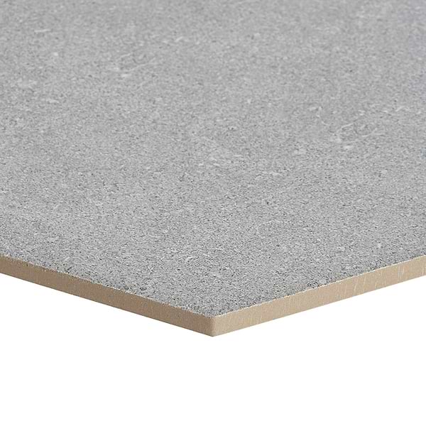 Texstone Gris Gray 9" Matte Porcelain Hexagon Tile