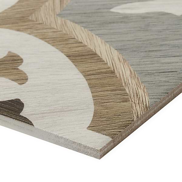 Delancey Briar Oak Multicolor 8x8 Wood Look Matte Porcelain Tile - Sample in Brown + Beige + Cream, View 7, open zoomed image