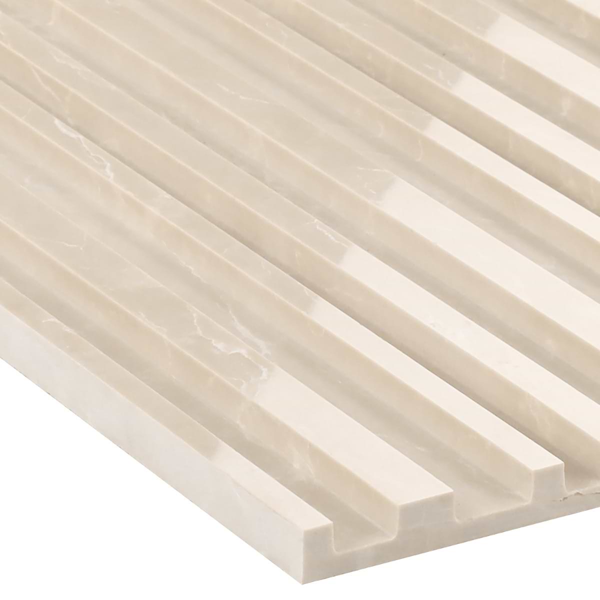 Stonework Barcode Botticino 12x24 3D Polished + Honed Marble Tile