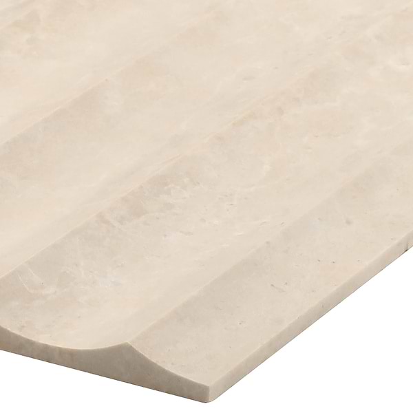 Stonework Fluted Botticino 12x24 3D Honed Marble Tile