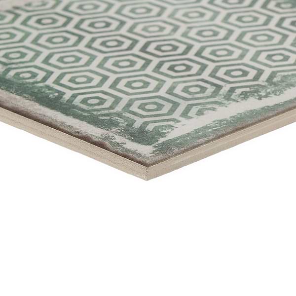 Los Lunas Deco Green 8x8 Matte Porcelain Tile