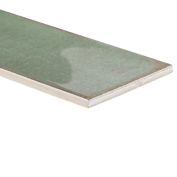 Los Lunas Green 4x12 Polished Ceramic Subway Wall Tile