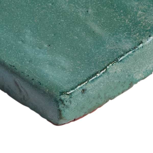 Emery Laguna Green 2x8 Handmade Crackled Matte Terracotta Tile