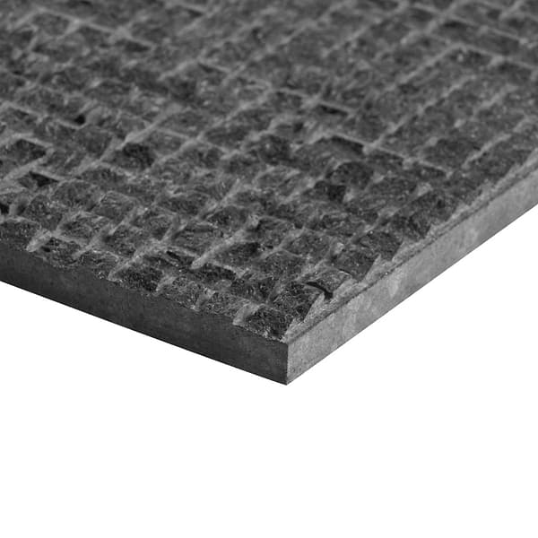 Rakestone Carved Cube Noir Black 12x24 3D Honed Basalt Stone Tile