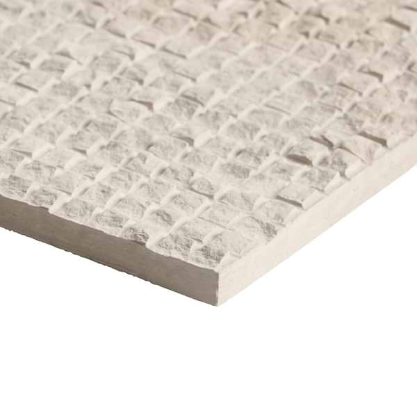 Rakestone Carved Cube Wooden Beige 12x24 3D Honed Limestone Stone Tile