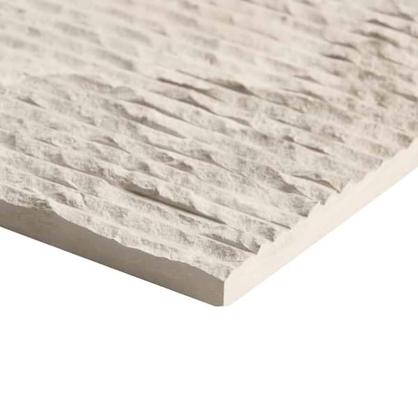 Rakestone Carved Split Wooden Beige 12x24 Textured Honed Limestone Stone Tile