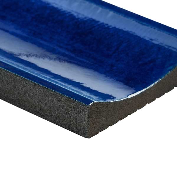 Lava Art Fluted Adriatic Blue 6x36 3D Glossy Lava Stone Tile