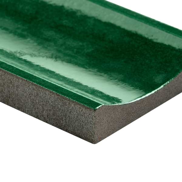 Lava Art Fluted Aegean Green 6x36 3D Glossy Lava Stone Tile