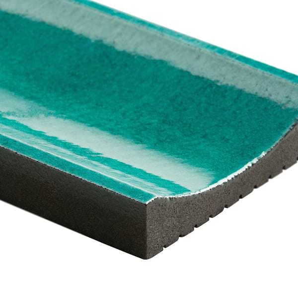 Lava Art Fluted Aquamarine Blue 6x36 3D Glossy Lava Stone Tile