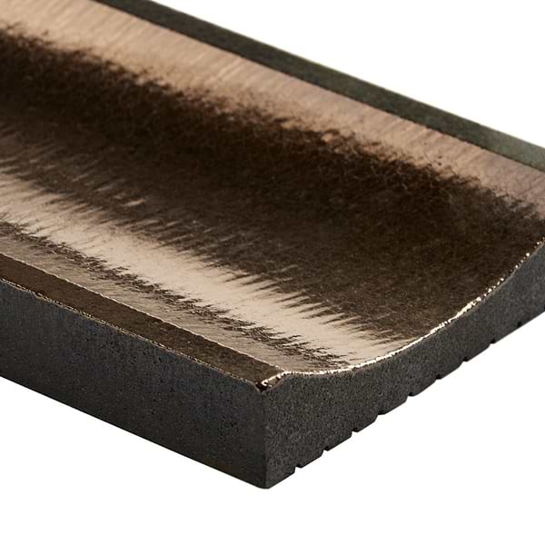 Lava Art Fluted Metallic Copper 6x36 3D Glossy Lava Stone Tile