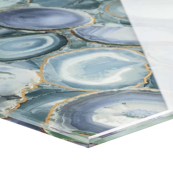 Agate Glass Silver Gray 18x36 Polished Glass Tile