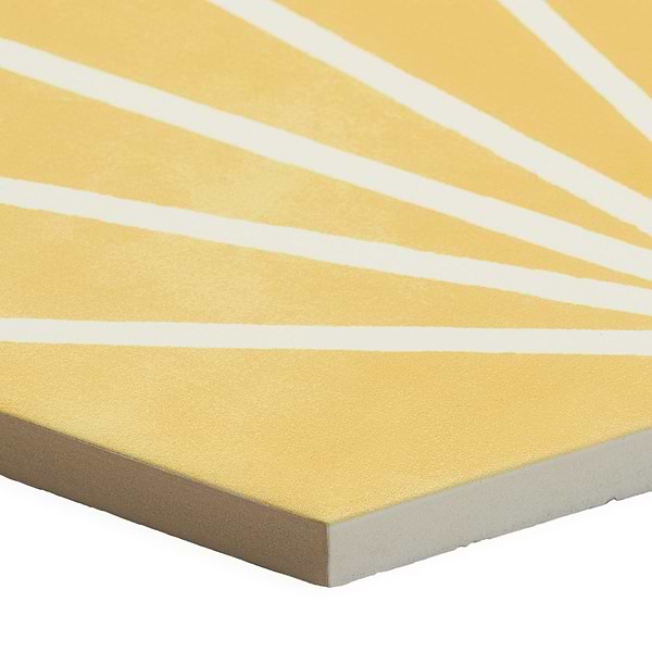 HexArt Deco Yellow 8" Hexagon Matte Porcelain Tile