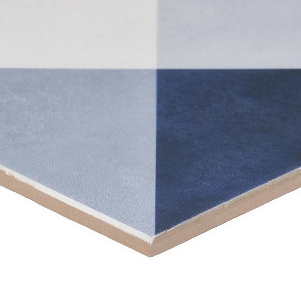 Art Geo by Elizabeth Sutton Cement Deco Blue 8x8 Matte Porcelain Tile: Pattern 3