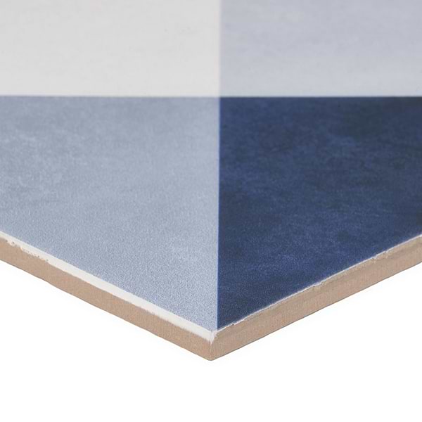Art Geo by Elizabeth Sutton Deco Prism Blue 8x8 Matte Porcelain Tile