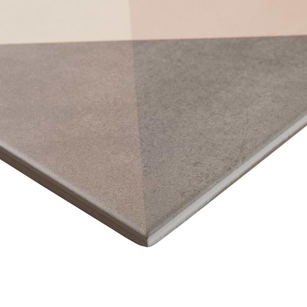 Art Geo by Elizabeth Sutton Deco Plaid Mist Gray 8x8 Matte Porcelain Tile