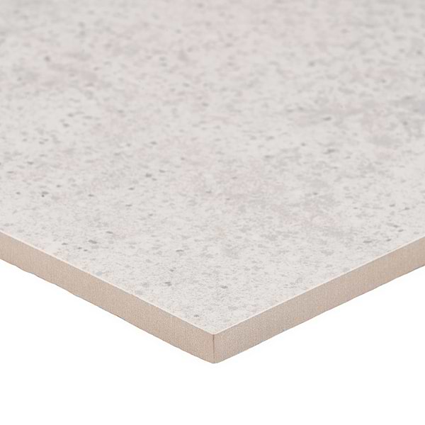 Art Geo by Elizabeth Sutton Terrazzo White Grigio 8x8 Matte Porcelain Tile