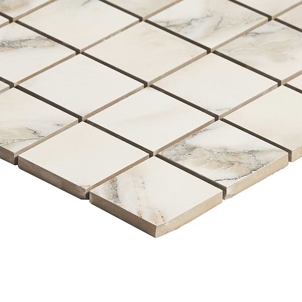 DreamStone Calacatta Rustico 2x2 Matte Porcelain Mosaic