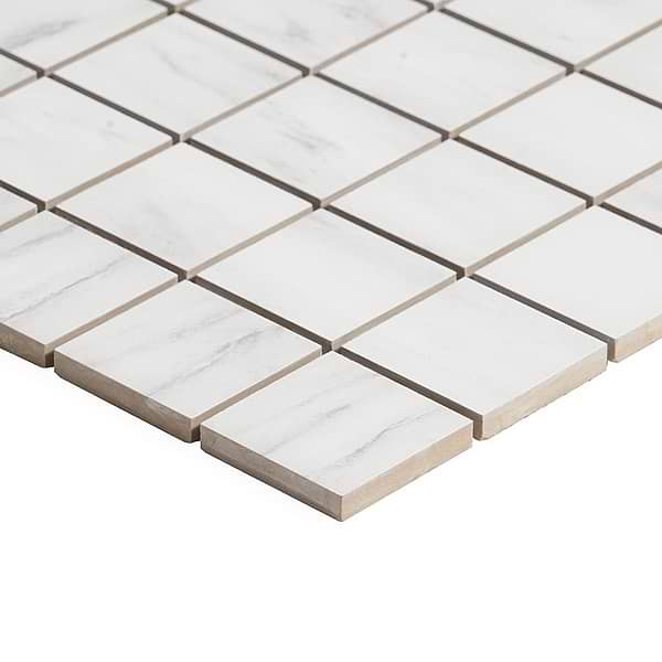 DreamStone Dolomite Snow 2x2 Matte Porcelain Mosaic