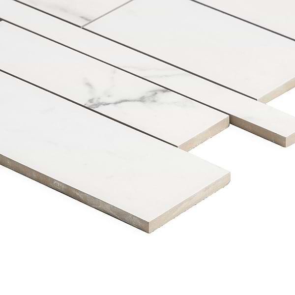 DreamStone Statuario Venato Railroad Matte Porcelain Mosaic