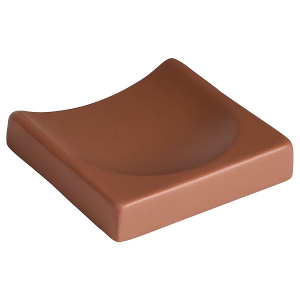 Roller Fluted Column Terracotta 4x4 Handmade Matte Ceramic End Piece
