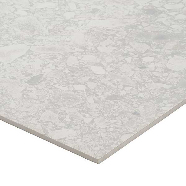 Rizo Silver Beige 24x24 Terrazzo Look Matte Porcelain Tile