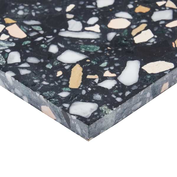 Terrazzo Italy Cava Notte Black 24x24 Honed Marble Tile