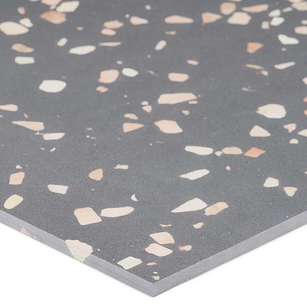 Terrazzo Italy Dolce Grande Gray 24x24 Honed Terrazzo Tile