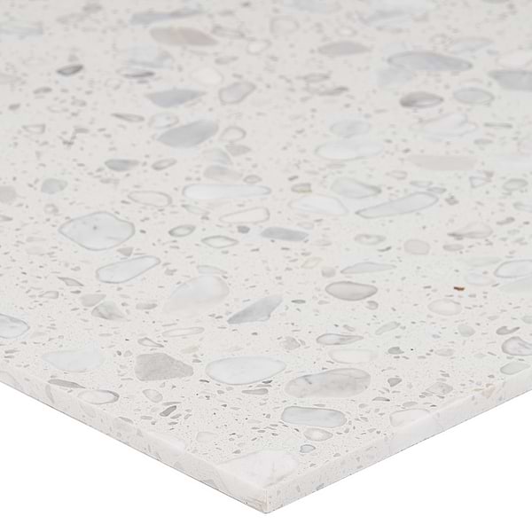 Terrazzo Italy Sacra Bianco White 24x24 Honed Terrazzo Tile