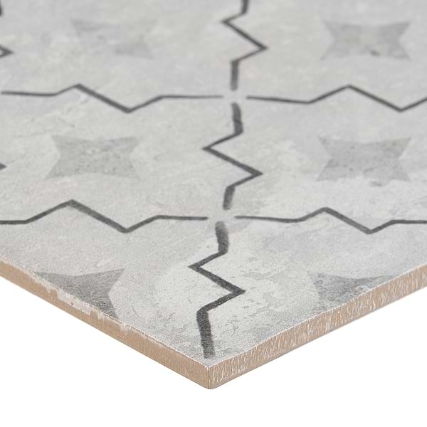 Alesso Deco Como Gray 8x8 Matte Porcelain Tile