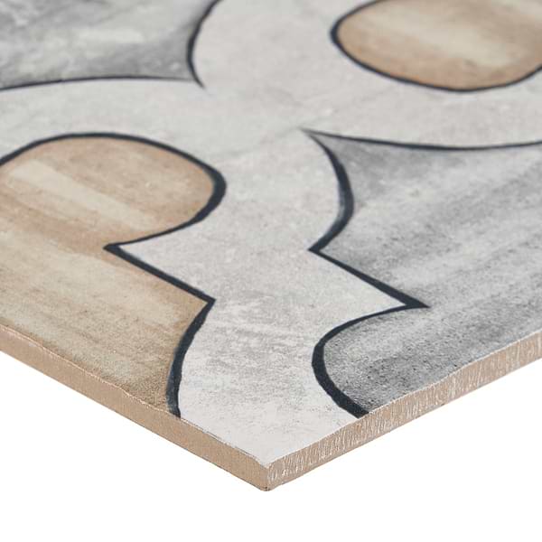 Alesso Deco Picos Beige 8x8 Matte Porcelain Tile