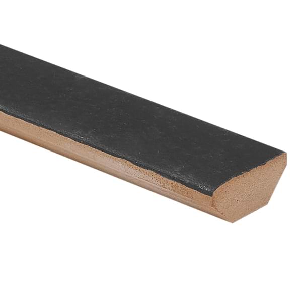 Arlo Antique Black 1x11 Matte Ceramic 1/4 Round BullNose