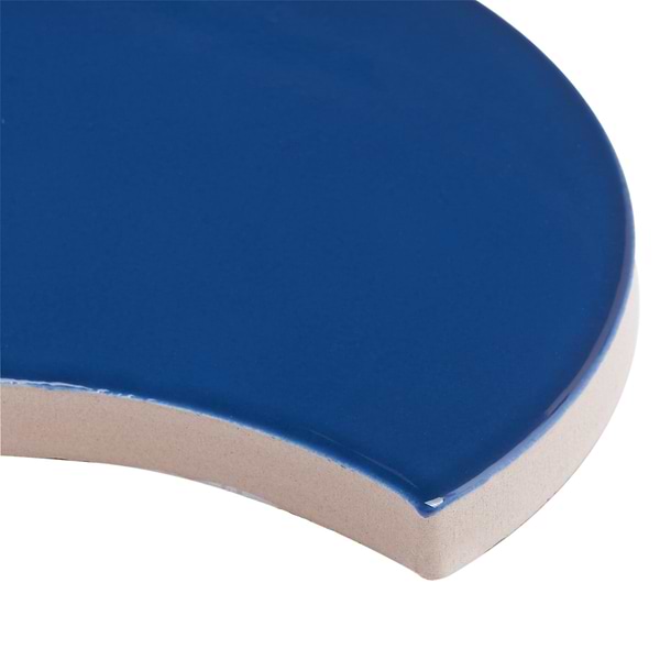 Highwater Turchese Blue Fishscale 2x5 Polished Ceramic Wall Tile
