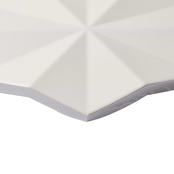 Zeal Ogassian 3D 6" Hexagon White Matte Porcelain Tile