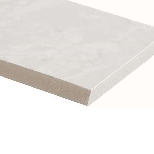 Boscato Cream White 3x24 Marble Look Matte Porcelain Bullnose
