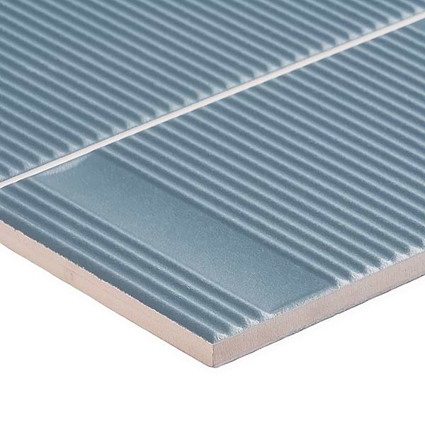 Division Blue 8x16 Fluted 3D Matte Ceramic Wall Tile