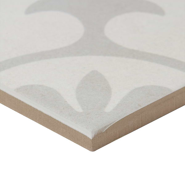 Lapaz Silver Ornate 9x9 Matte Porcelain Tile