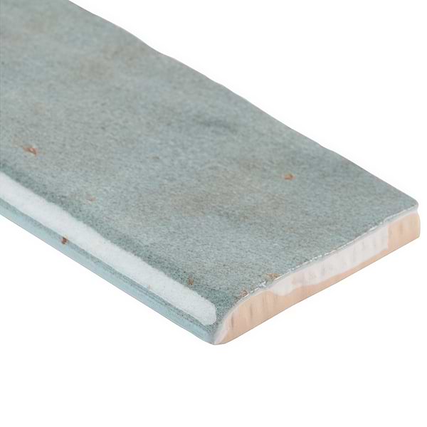 Portmore Aqua 3x8 Glossy Ceramic Bullnose