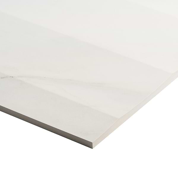 Lumar Waves Apuano Oro White 24x48 3D Marble Look Matte Porcelain Tile
