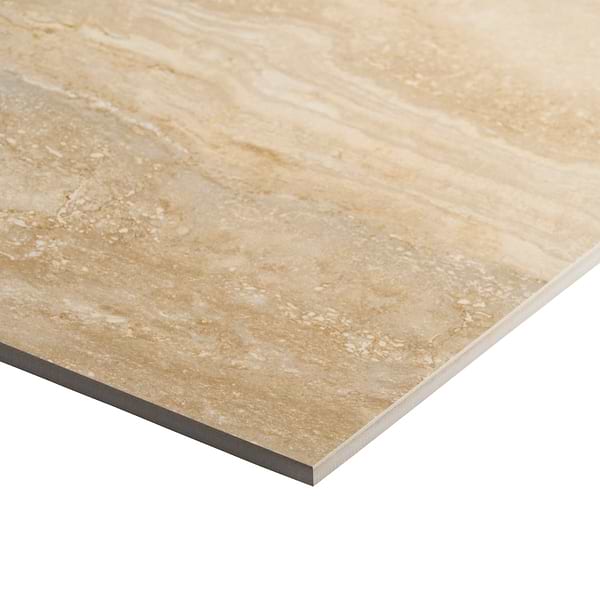 Lumar Travertino Crema Beige 24x48 Travertine Look Matte Porcelain Tile
