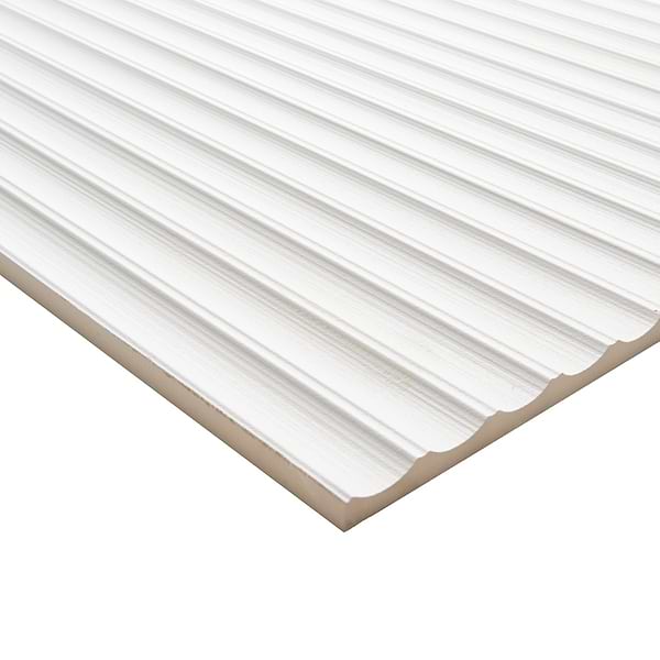 Plaster Fluted White 18x48 3D Matte Ceramic Tile