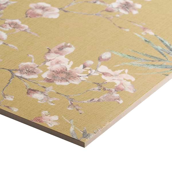 Wakana Summer Golden Yellow 24x48 Artisan Decor Matte Porcelain Tile