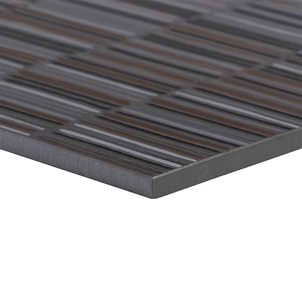 Setana Black 12x24 Artisan Decor Porcelain Tile