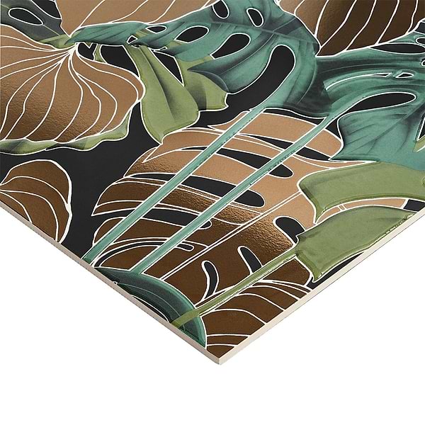Tropez Foliage Oro Multicolor 24x48 Artisan Decor Porcelain Tile