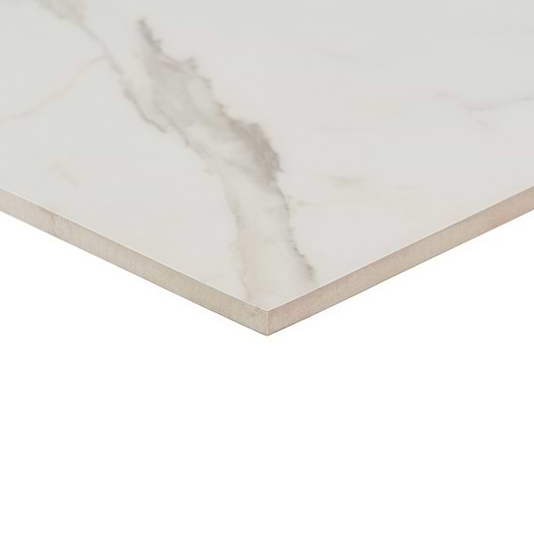 Versilia Calacatta Oro White Matte 24X24 Porcelain in White with Gray and Gold Veining, View 6, open zoomed image
