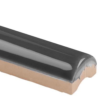 Lancaster 1x12 Bristol Driftwood Gray Polished Ceramic Pencil Liner