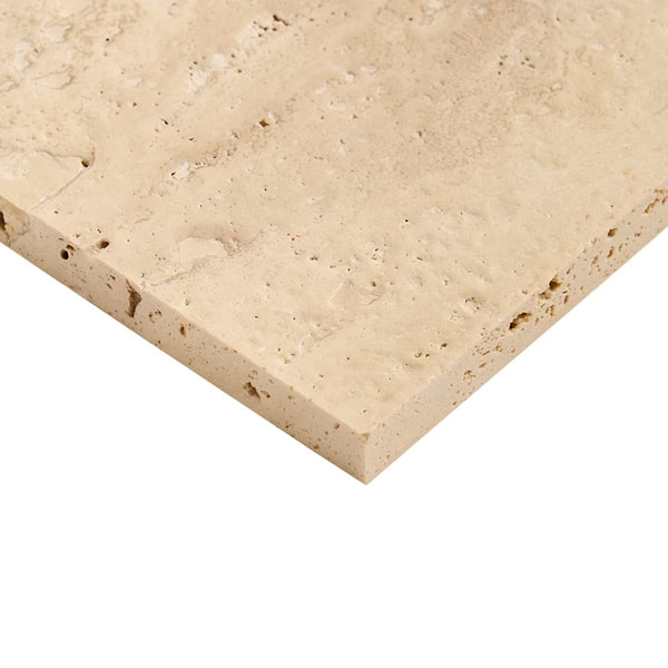 Classic Travertine Premium 4x4 Filled Brushed Vein Cut Tile