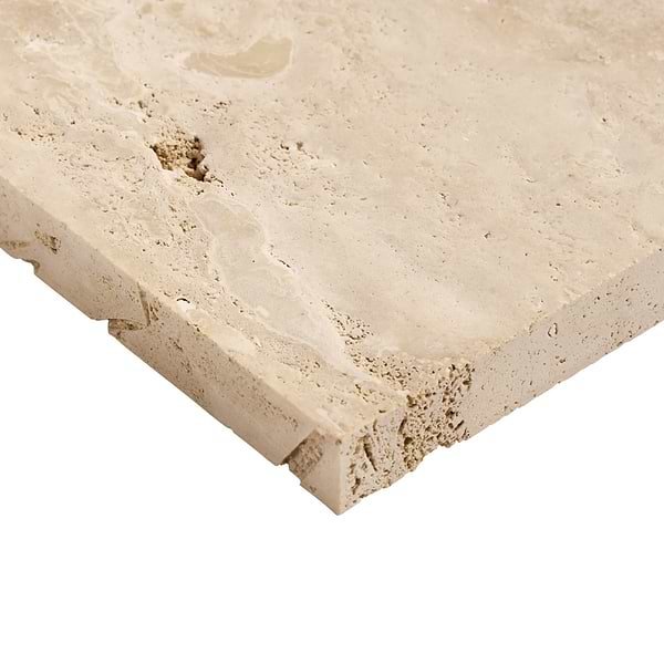Ivory Travertine Premium 2.5x12 Filled Brushed Vein Cut Tile