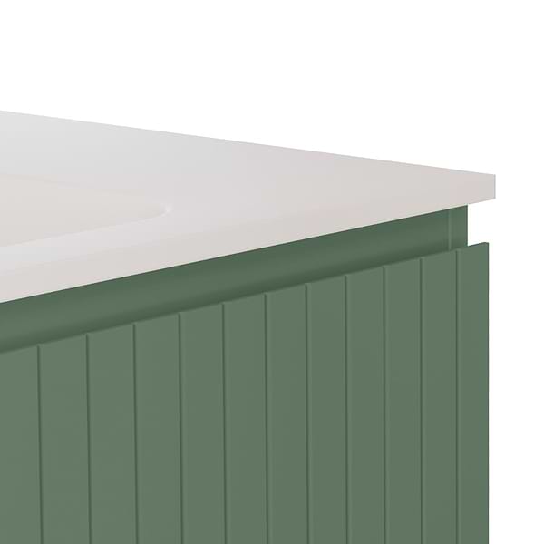 Prima Forest Green 36" Single Vanity with Integrated Solid Surface Top