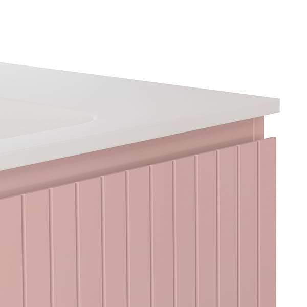Prima Rose Pink 42" Single Vanity with Integrated Solid Surface Top