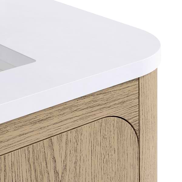 TileBar Studio Vanities Corbin Medium Ash 30" Single Vanity with White Quartz Top